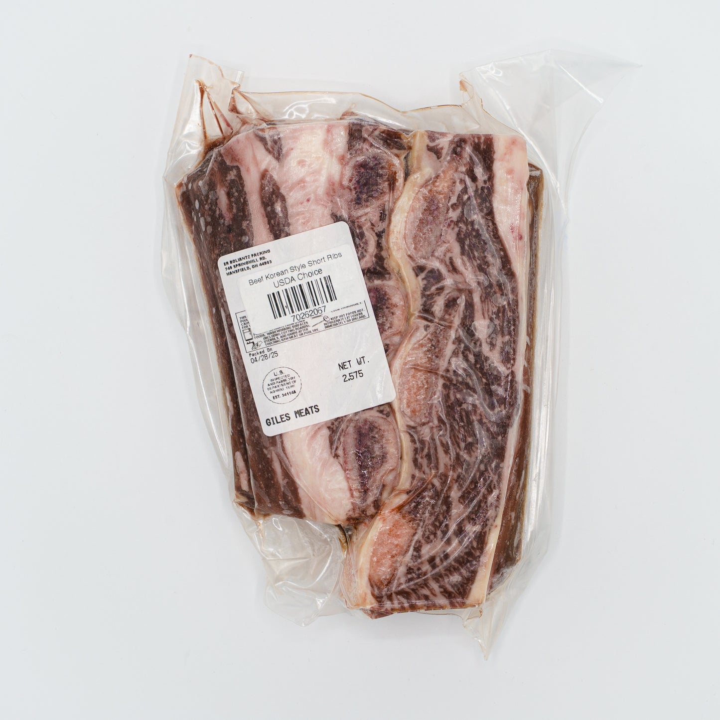 Beef Korean Style Short Ribs