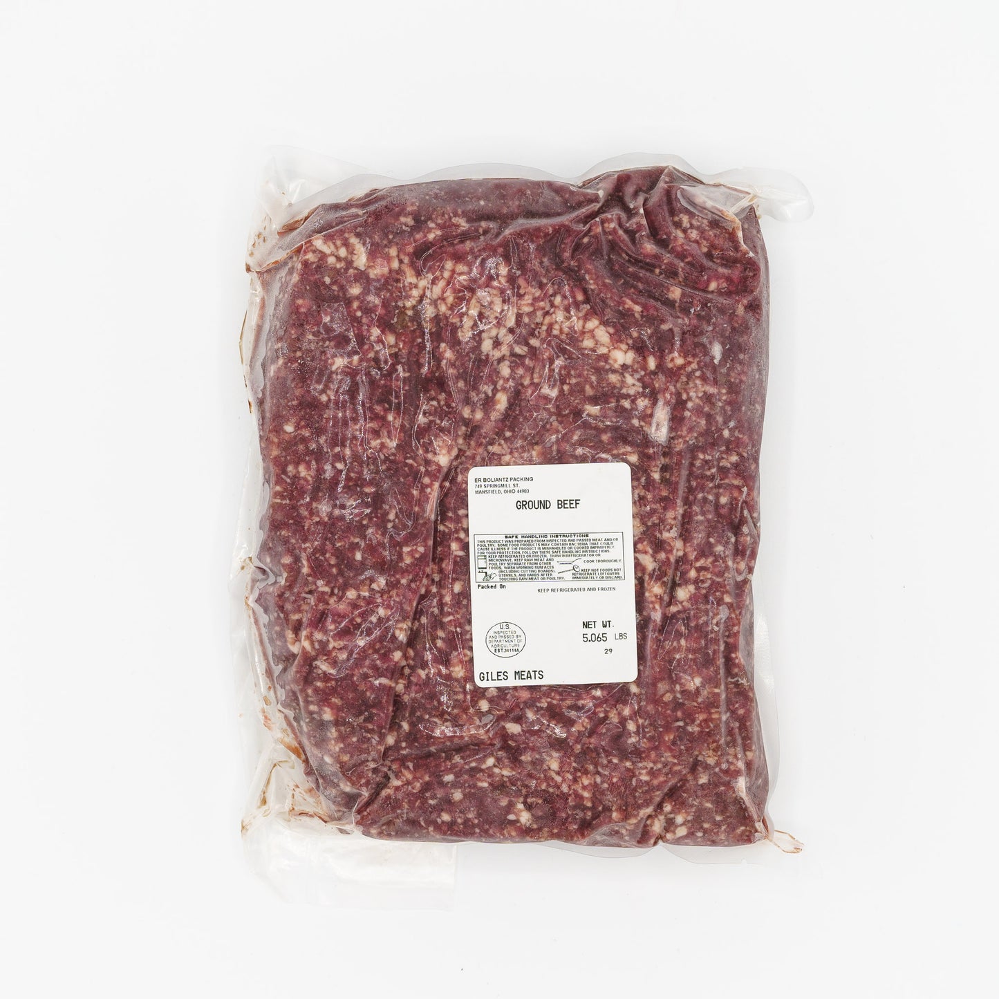 5 lb Ground Beef Bag