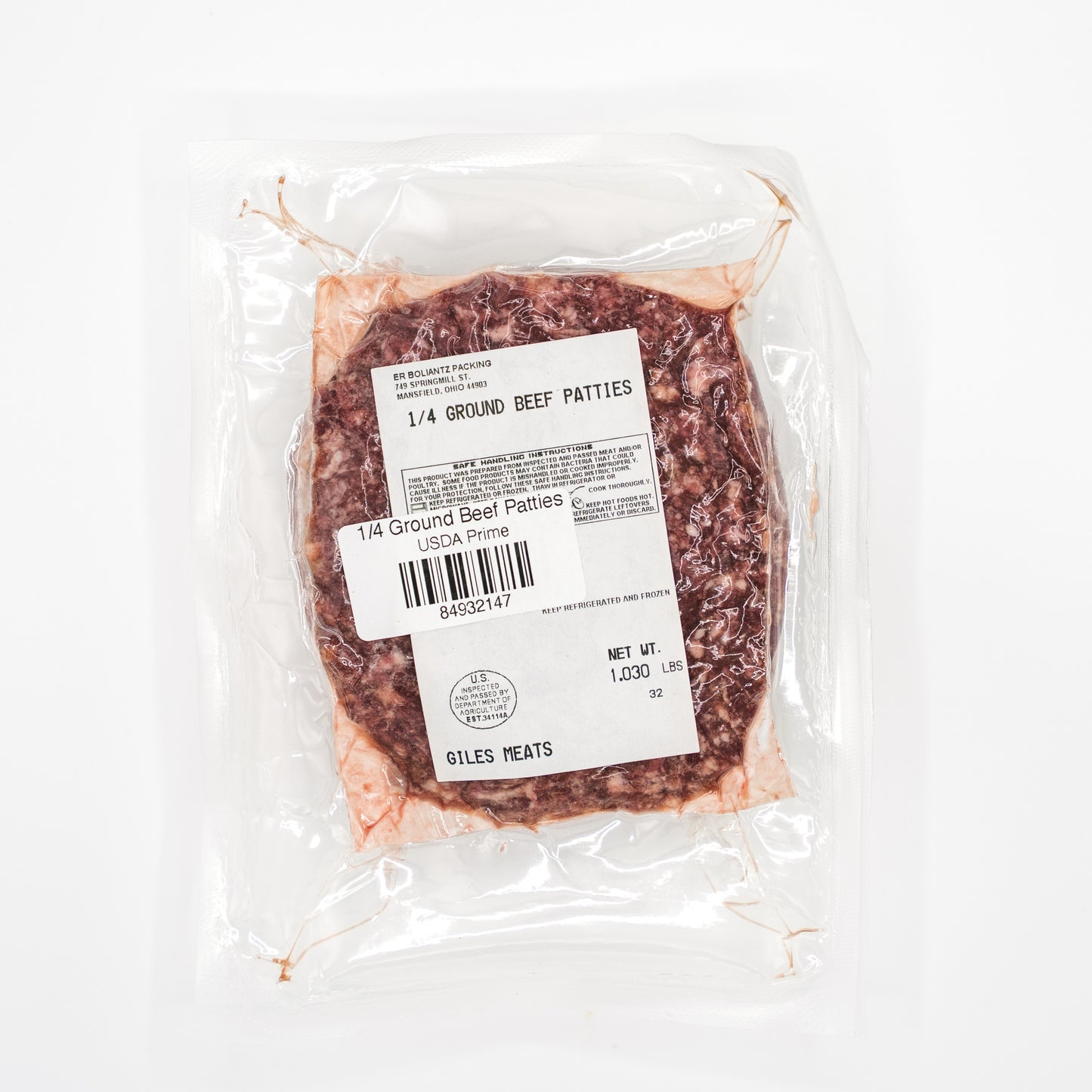 1/4 lb Patties (4 to 1)