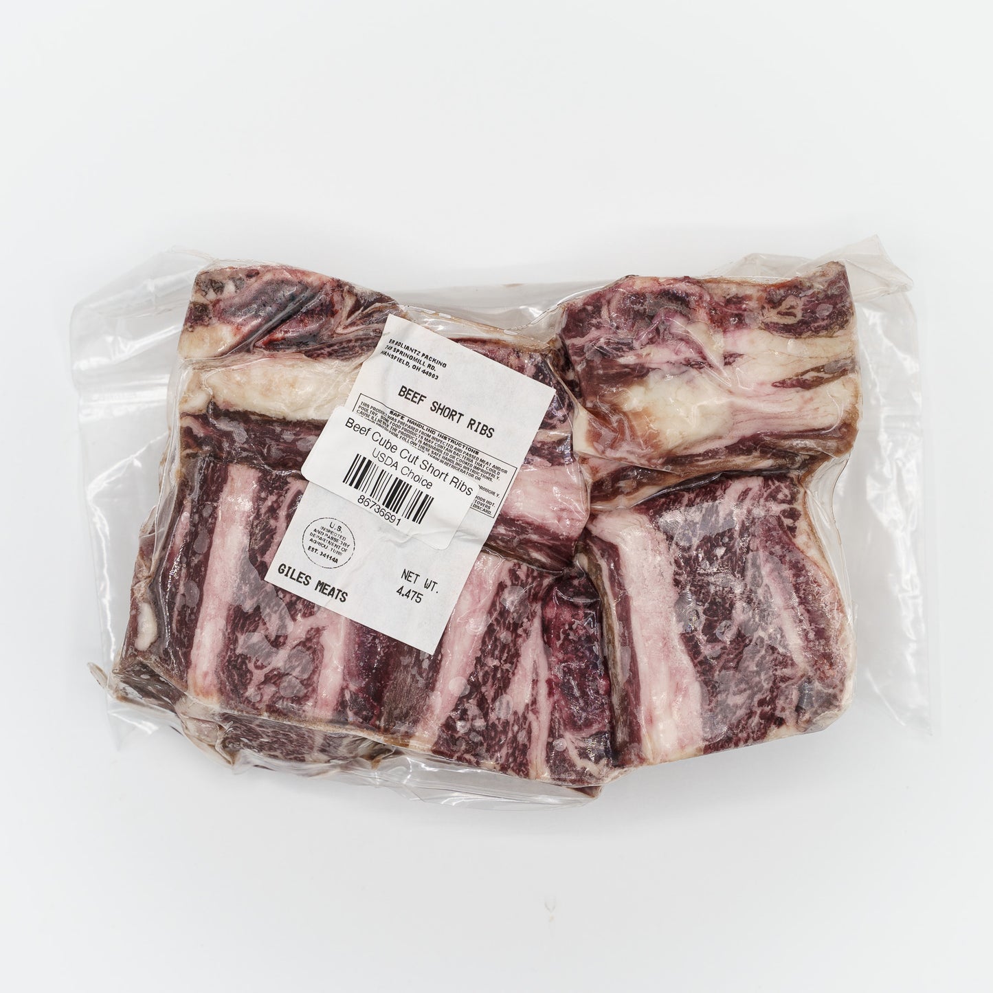 Beef Cube Cut Short Ribs
